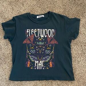 Fleetwood Mac Graphic boxy crop - Black